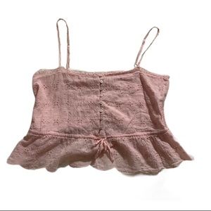3/$35🌻Aerie Eyelet Button Down TankTop CropTop